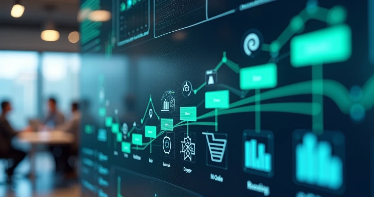 Painel de CRM mostrando leads em diferentes etapas com destaque para automação IA